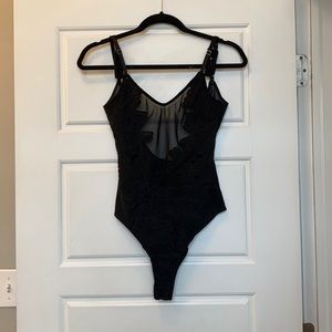 Black lace bodysuit